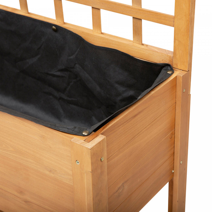 Outsunny 41,25\"x15,75\"x53,25\" Jardiniere En Bois Surelevee Jardiniere Surelevee Jardiniere A Fleurs Boites A Herbes Pour Legumes Fleur Avec Etagere Et Roues En Bois Massif Exterieur/interieur