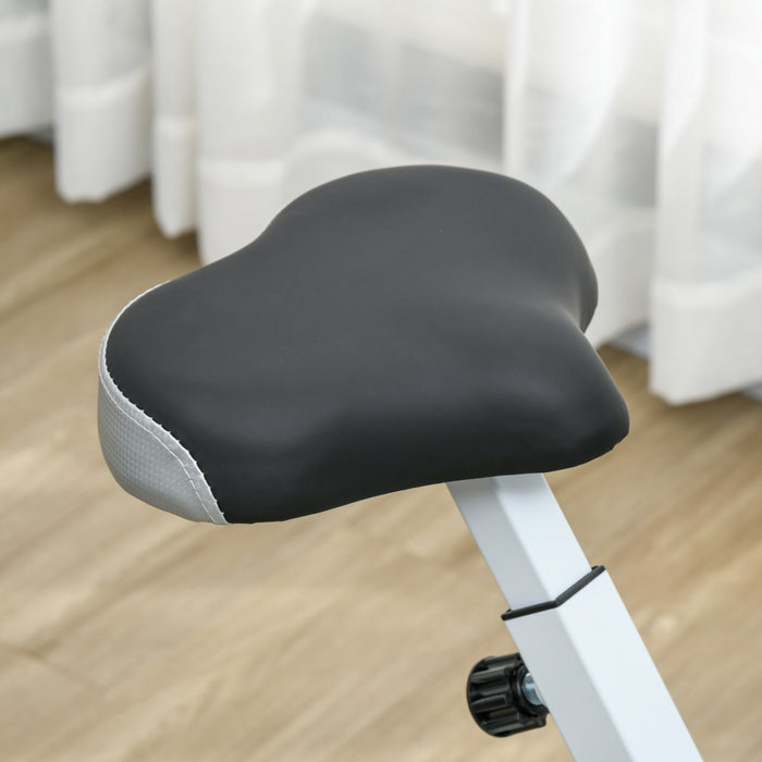 Soozier Velo D'exercice Pliable Avec Resistance A 8 Niveaux Et Roues, Noir