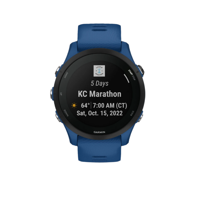 Garmin Forerunner® 255 Montre Gps Intelligente - Suivi De La Sante Quotidien Avec Une Autonomie De Batterie De 14 Jours - Bleu Maree