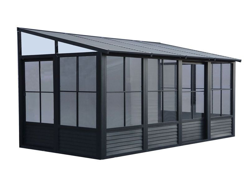 Florence - Solarium Mural 8x16 Toit Metal Noir