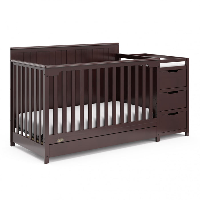 Graco Hadley Lit de bebe convertible 5-en-1 avec table a langer et tiroir - Espresso