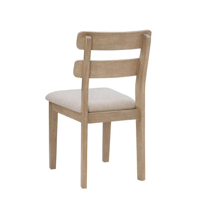 Chaise de salle à manger Drury en tissu naturel - ensemble de 2
