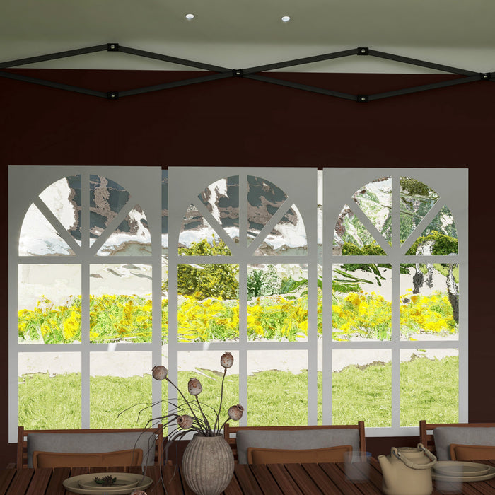 Outsunny Tente D'exterieur Escamotable 10'x20' Avec Sac De Transport, Cafe