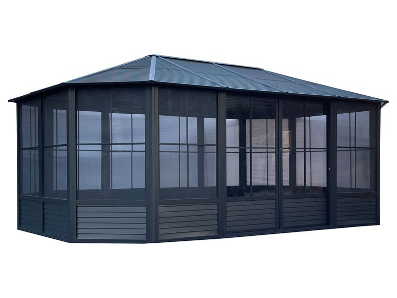 Florence Solarium 12 X 18 Toit Metal Noir