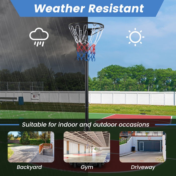 Objectif De Cerceau De Basket-ball Reglable De 8,5 A 10 Pieds Avec Pratique De Tir De Roue De Base A Remplissage