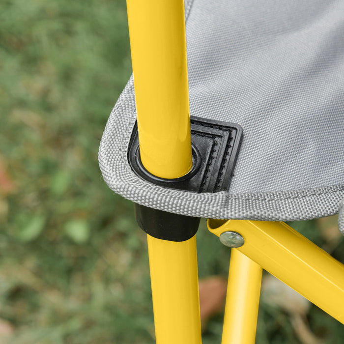 Outsunny Chaise de camping a double siege pliante avec poche de rangement