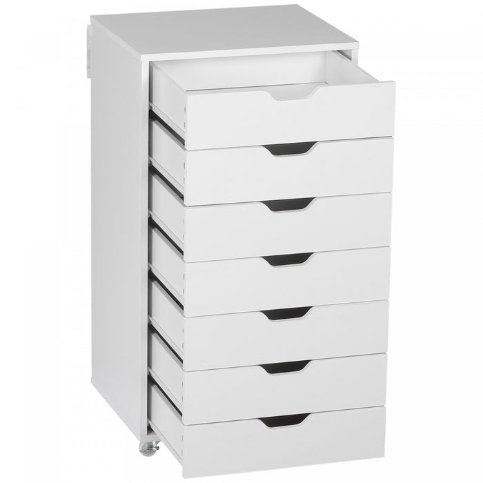 Vinsetto Classeur Vertical A 7 Tiroirs Armoire De Rangement De Bureau