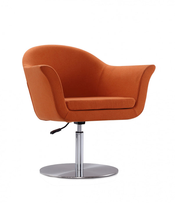 Fauteuil pivotant moderne tisse Voyager en melange, orange - Lot de 2