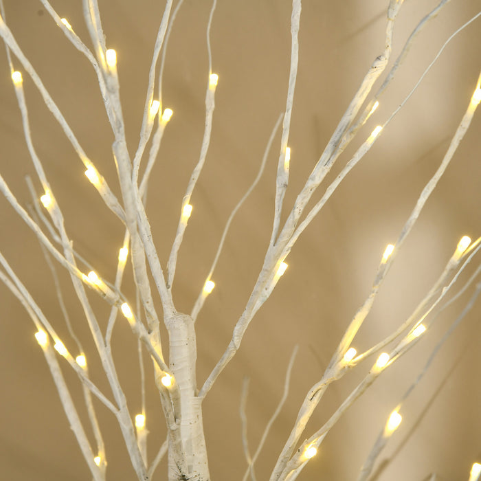 Homcom Bouleau Blanc Artificiel De 5ft Pour Exterieur Interieur
