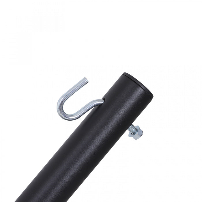 Outsunny 11.8'l Support De Hamac A Tres Longue Duree De Vie Poteau Droit Balancoire De Lit Cadre En Metal Installation Simple Jardin Camping En Plein Air Pique-nique Utilisation Noir