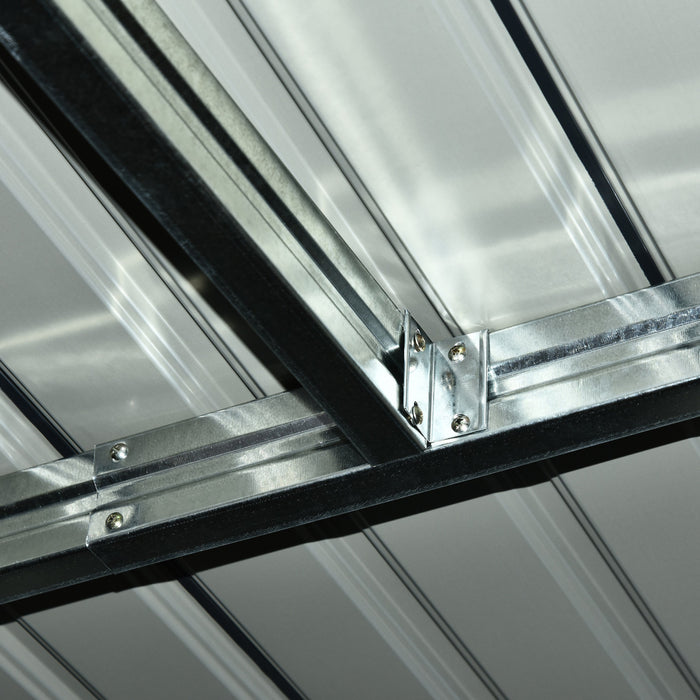 Outsunny Abri De Jardin En Metal 9' X 4' Avec Porte Coulissante