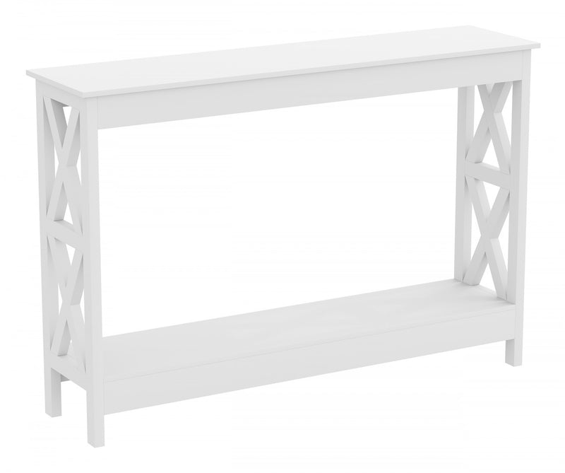 Console de 47 po avec 1 tablette - blanche