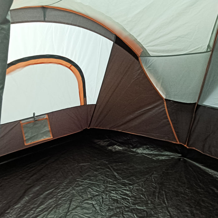 Outsunny Tente De Camping Exterieure 5-6 Personnes, Blanc Creme Et Noir