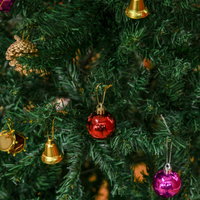 Homcom Sapin De Noel Artificiel De 1.5 M Avec Ornement De Decoration Et 420 Pointes De Branches