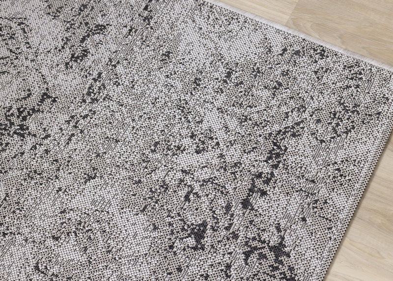 Carpette Jackson à motif damassé vieilli pour l'intérieur et l'extérieur - 7 pi 10 po x 10 pi 6 po