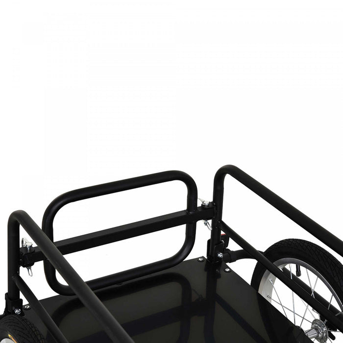 Aosom Remorque Cargo Pour Velo, Chariot De Velo Utilitaire, Porte-bagages De Voyage