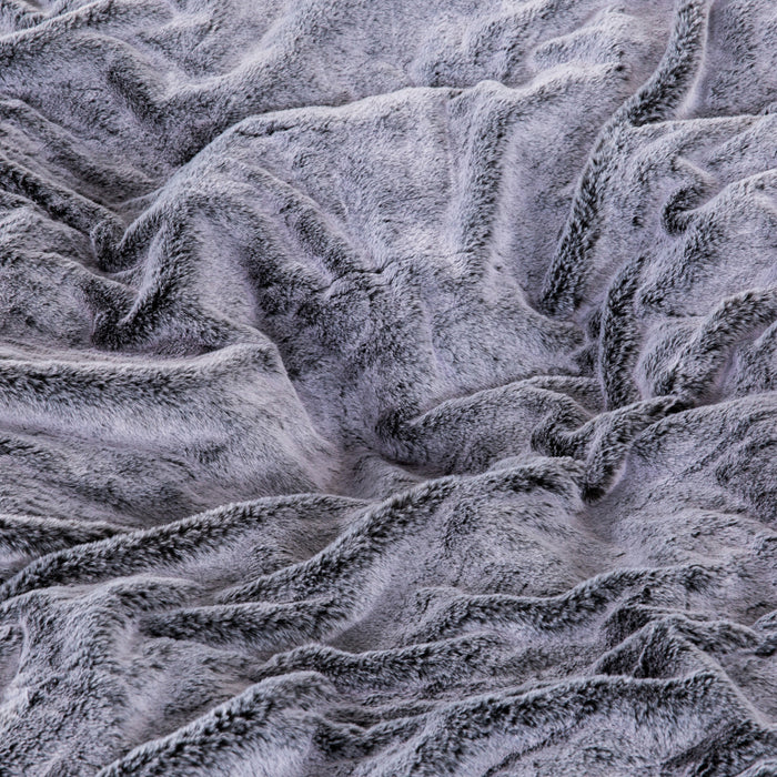 Fauteuil poire Bala de Sealy en fausse fourrure avec mousse à haute densité - gris