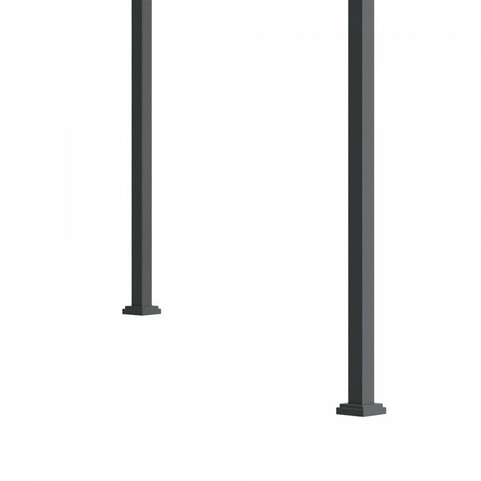 Outsunny 10 X 7ft Pergola Gazebo Avec Auvent Retractable Patio Exterieur Abri Soleil Jardin Tissu Resistant A L'eau Noir