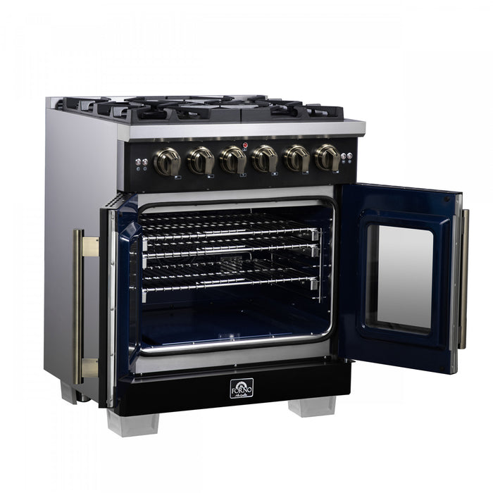 Cuisiniere a gaz noire Capriasca 30 pouces, 4,32 pi³ – FFSGS6460-30BLK