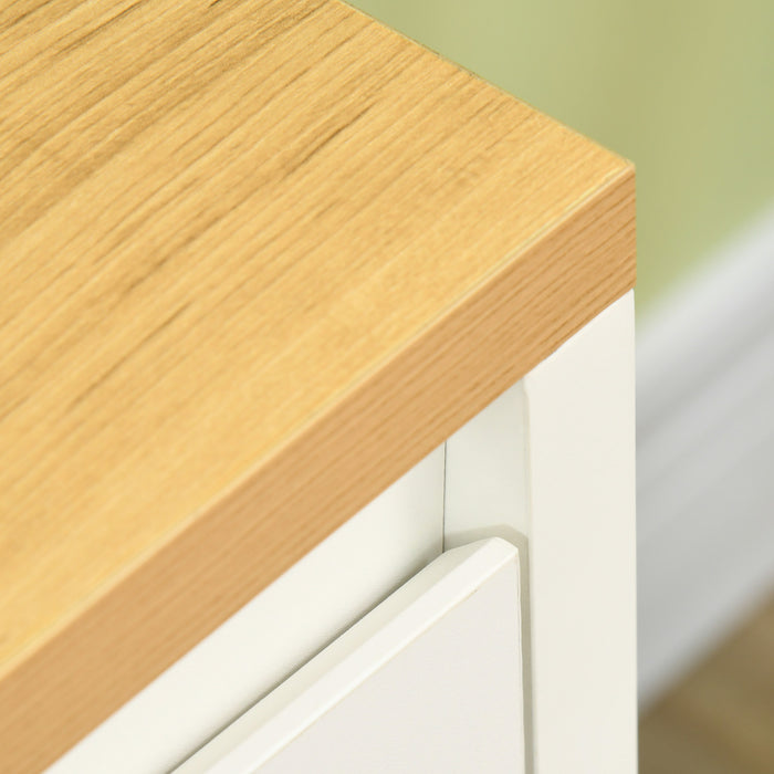 HOMCOM Meuble de Rangement Buffet avec Quatre Portes Blanc