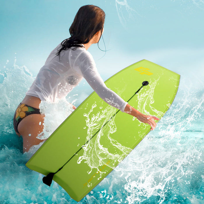 Goplus 42\" Super Bodyboard Surfing W / Leash Ixpe Deck Eps Core Embarque