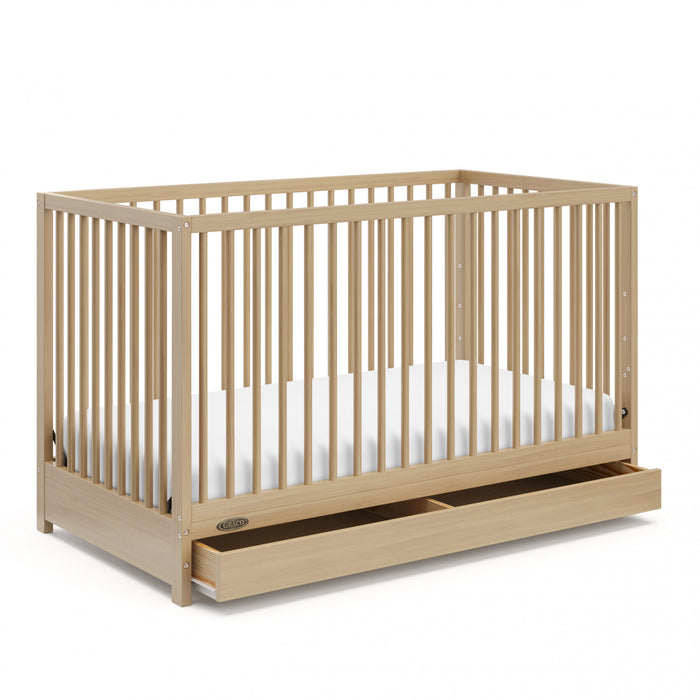 Graco Teddi Lit de bebe convertible 5-en-1 avec tiroir - Bois clair