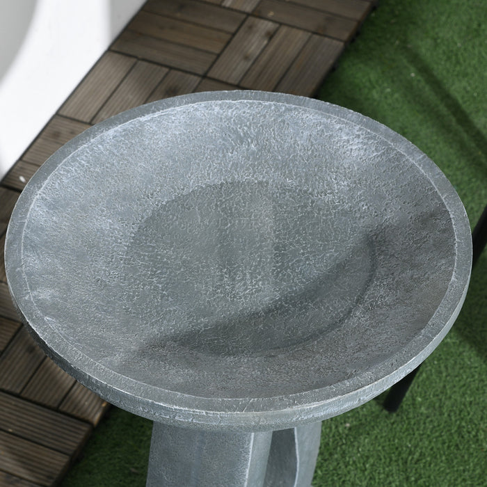 Outsunny Bain D'oiseaux En Resine, Bain D'oiseaux 20,1po De Haut