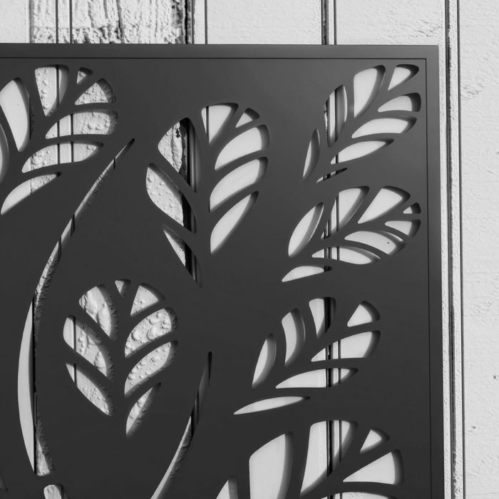 Outsunny Lit de jardin sureleve avec panneau d'intimite jardiniere en metal