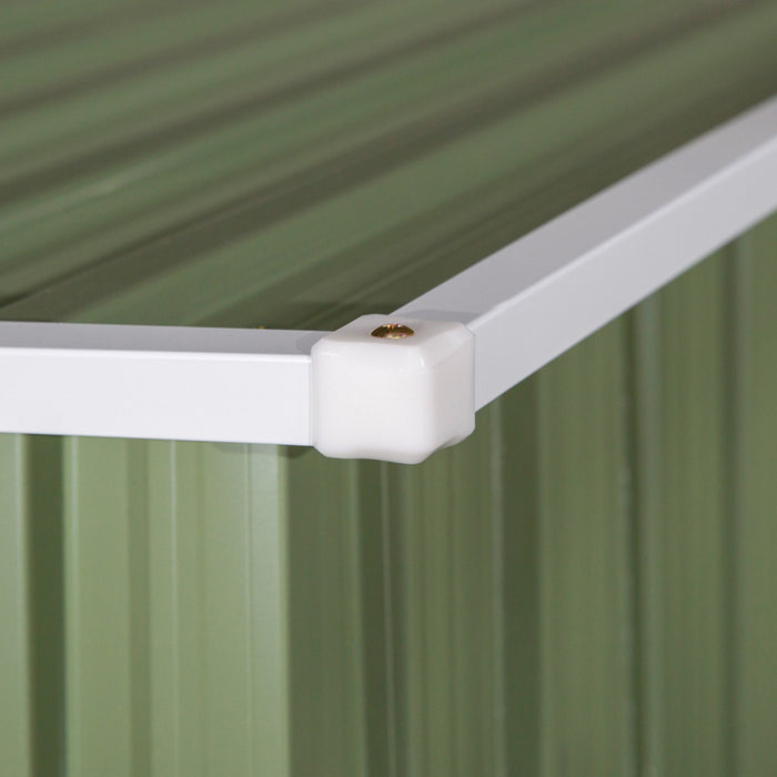 Outsunny Abri De Jardin, Abri A Outils En Metal Avec Toit Incline, Vert