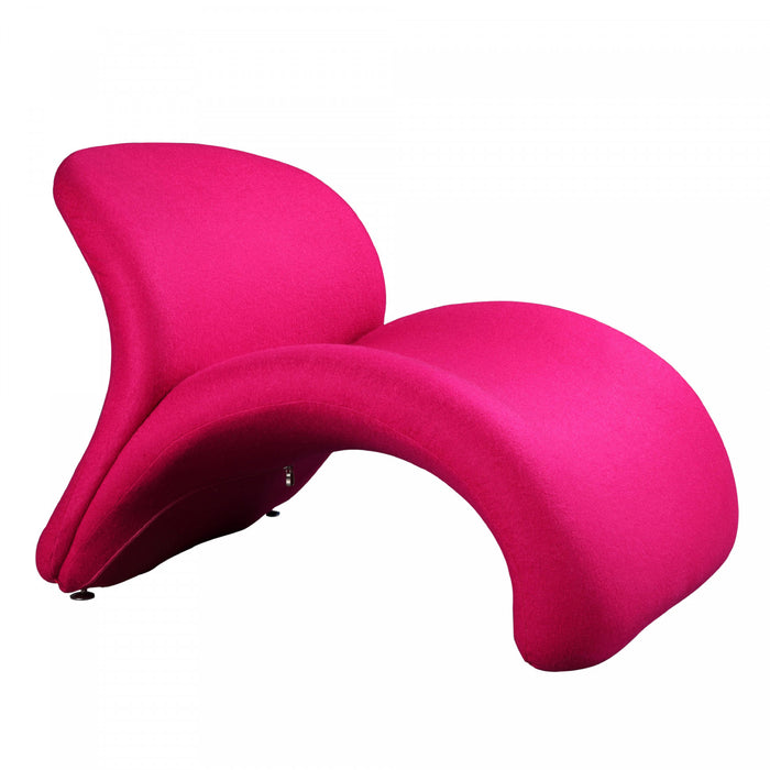 Fauteuil d’appoint moderne en laine melangee Rosebud, fuchsia – Lot de 2