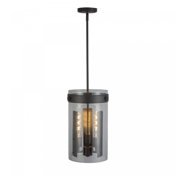 Suspension Dahlia A 3 lampes, Noire