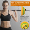Soozier 44lbs Barbell Set with Weights for Home Gym, with Non-slip Handle