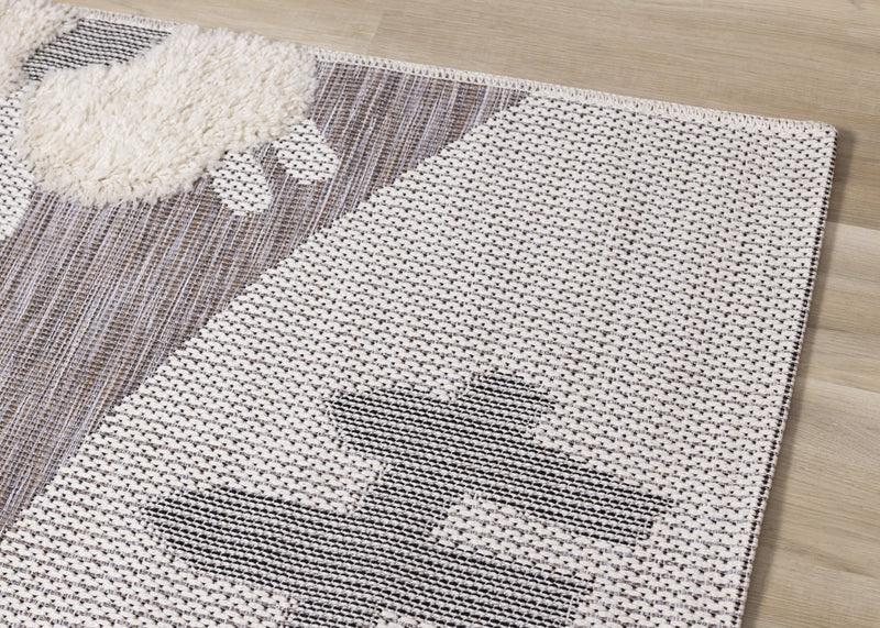 Carpette à motif de mouton pour enfants - 3 pi 11 po x 5 pi 7 po