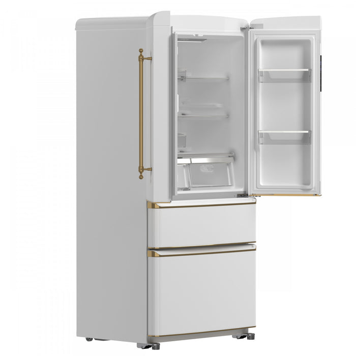 Refrigerateur Luigi de 33 po a portes francaises, blanc, 18 pi³ - FFFFD1791-33WHT