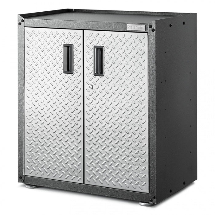 Armoire modulaire GearBox à portes pleine grandeur de Gladiator - bande de roulement argentée