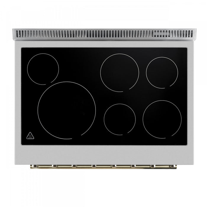 Cuisiniere electrique Paolo 36 pouces, blanche, 5,44 pi³ - FFSEL6011-36WHT