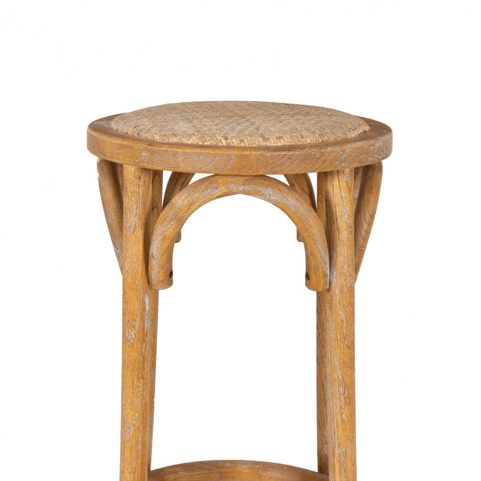 Tabouret bar Rae en rotin et sans dossier - naturel