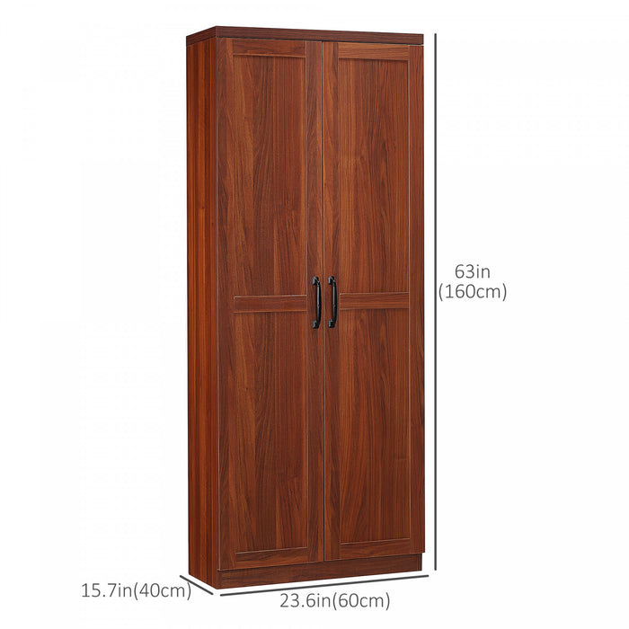 HOMCOM Armoire de rangement pour garde-manger avec portes et etageres