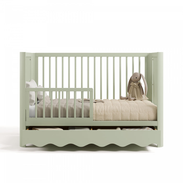 Storkcraft Casablanca Lit de bebe convertible 5-en-1 de luxe avec tiroir - Sauge