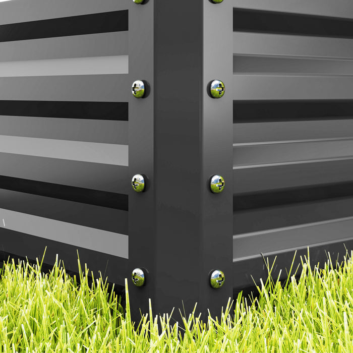 Outsunny Lits de jardin sureleves ensemble de 2, gris clair