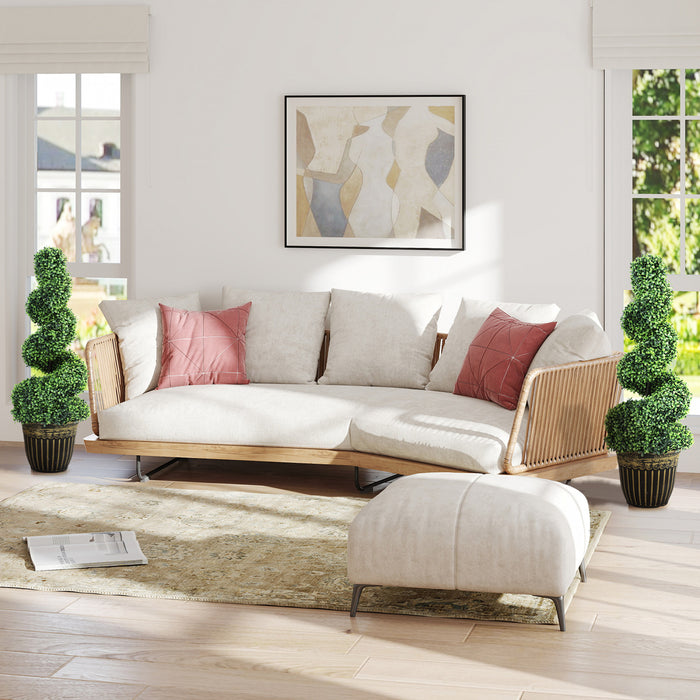 HOMCOM Ensemble de 2 arbres artificiels en spirale de buis en pot