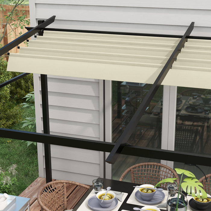 Outsunny - Pergola Metallique Avec Toit Coulissant - Auvent De Pergola