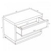 Navis Contemporary 32" Nightstand in Whitewashed Oak (2-Drawer) | Table de nuit contemporaine Navis 32" en chene blanchi (2 tiroirs)