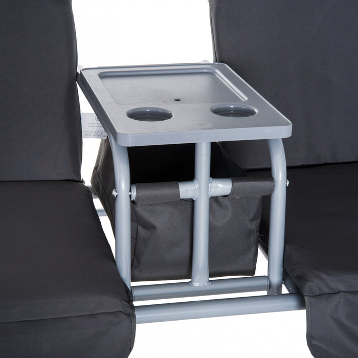 Outsunny Balancelle De Jardin 2 Places Gris