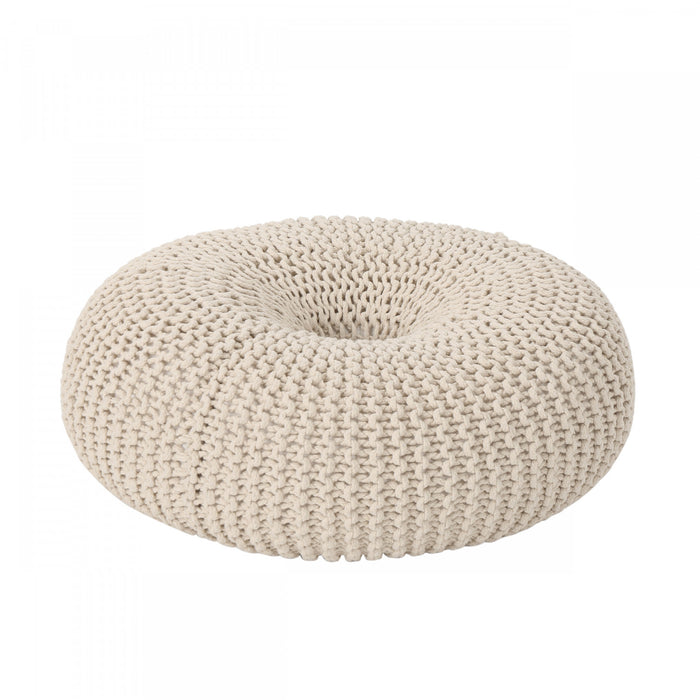 Pouf Rembourré Murphy, 100 % Coton - Beige