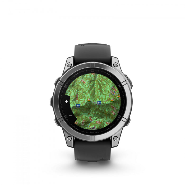  Stainless Steel With Black Silicone Band