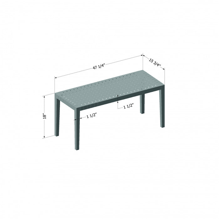 Banc Agave en corde - noir et naturel