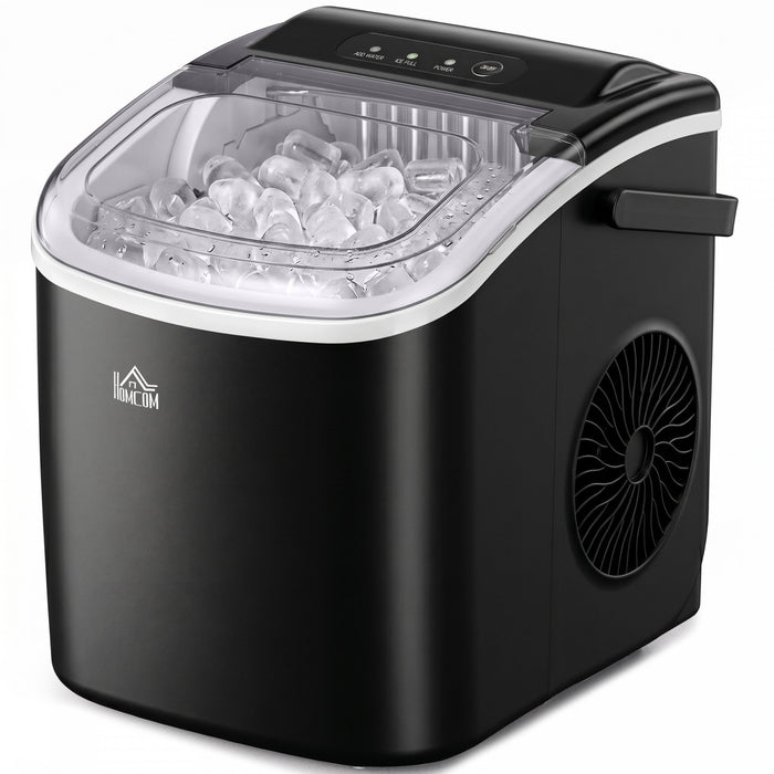 HOMCOM Machine a glacons portable pour comptoir, noir