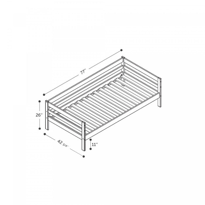 Lit simple de repos Sweedi - bois naturel