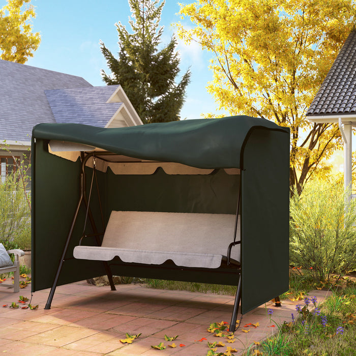 Outsunny Housse pour Balancelle 3 Places, 205 x 124 x 164 cm, Vert Fonce